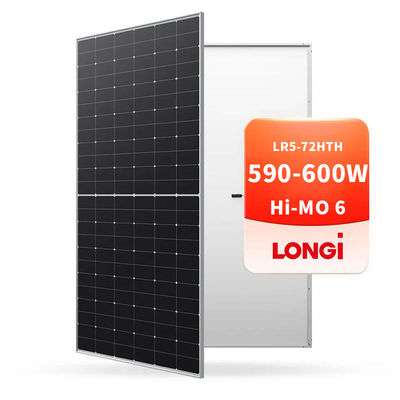 Kit de cellules de panneaux solaires en verre unique 585W LONGi Hi-MO 6 LR5-72HTH avec une efficacité de 23,2%
