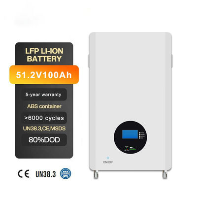 51.2V batterie solaire Lifepo4 lithium-ion avec Smart BMS pour la maison et tout en un design