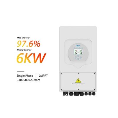 Invertisseur solaire hybride SUN-5K-SG03LP1-EU de 5 kW monophase 2MPPT avec une efficacité ≥ 99,9%