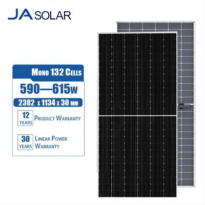 JA SOLAR Efficience Panneau solaire bifacial avec technologie MBB à double verre et à demi-cellule