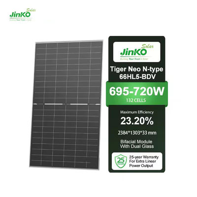 Panneaux solaires à double vitrage bifacial de type N pour usine de 1000W