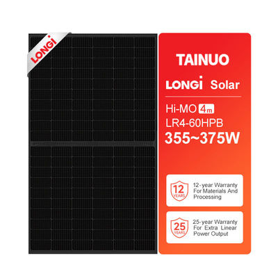 LONGi Hi-MO 4m LR4-60HPB 355-375M M6 9BB Panneaux solaires à demi-cellule noir