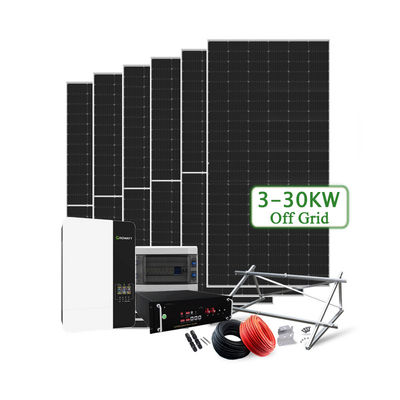 Système d'énergie solaire hors réseau de 10 kW avec kit de panneau solaire au silicium monocristallin de 10000 W