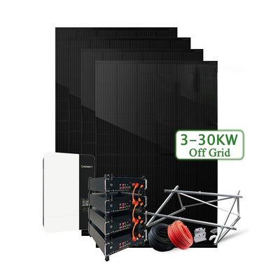 Système d'énergie solaire pour la maison de 5 kW avec panneaux de silicium monocristallin et certificat CE/TUV