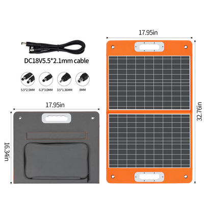 18V/3.34A Max 60W Panneau solaire monocristallin pliable Pour l'alimentation électrique mobile Volta