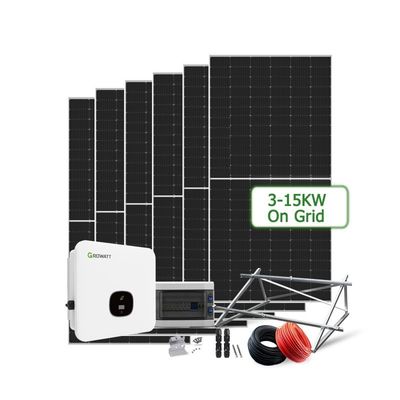 Les panneaux solaires de 5 kW à 10 kW sur le système d'énergie du réseau pour le commerce dans les 24 heures