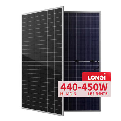 Longi Hi-MO 6 LR5-54HTB 420W 425W 430W 435W 440W 450W Panneaux solaires mono entièrement noirs