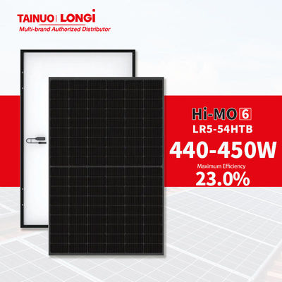 Panneaux solaires Longi Hi-Mo X6 440W 445W 450W Modules photovoltaïques à demi-cellule entièrement noirs
