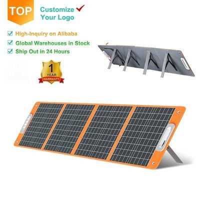 Chargeur solaire pliable mono de 100 Watt Panneau solaire pliable portable pour camping RV noir
