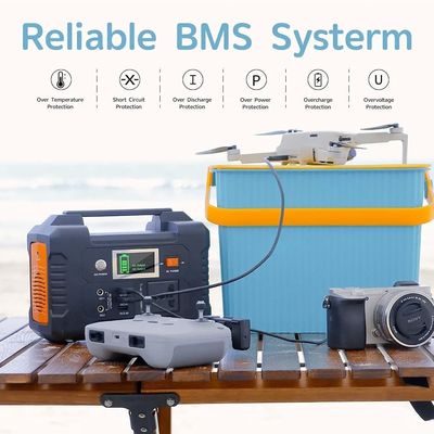 Station électrique portable à batterie au lithium rechargeable solaire de 500 W avec contrôleur MPPT