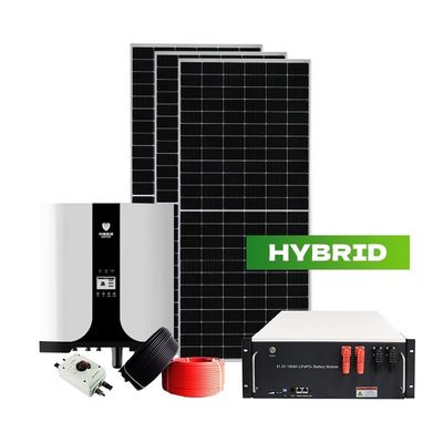 Système solaire hybride de 10 kW 12 kW avec conception de projet avant vente et onvertisseur à trois phases