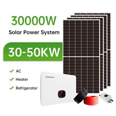 Système d'énergie solaire de 30 kW sur réseau Système solaire pour l'ensemble de la maison
