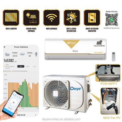 12000BTU 18000BTU 24000BTU Hybride ACDC Unités de climatisation solaire Hybride partagé Portable