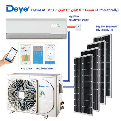 Températeur inclus climatiseur solaire hors réseau DC 48V hybride portable
