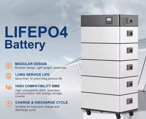 Batterie de 10 kWh avec type de batterie LiFePO4 et méthode d'auto-refroidissement