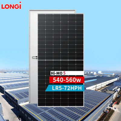 Module solaire de 182 mm de 540 watts avec une efficacité de panneau de 21,7% et une boîte de jonction à trois diodes