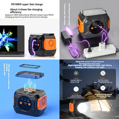 Banque d'énergie solaire portable de 320W Station solaire d'urgence DC 9-12V/10A