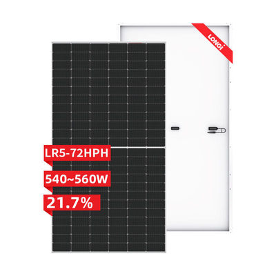 Tolérance de puissance 0-3% Panneaux solaires argentés Mono 550 Watt 560 Watt pour la solution solaire