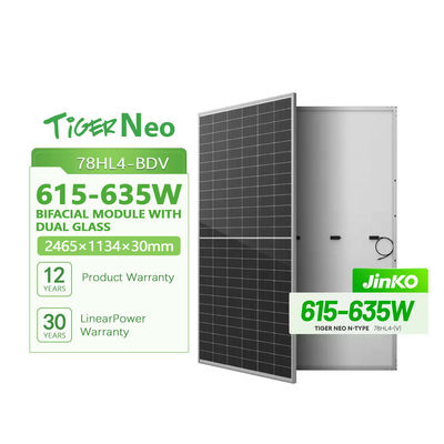 182mmx182mm Taille de cellule Jinko 550W MONO-FACIAL MODULE Panneau solaire pour vos besoins B2B