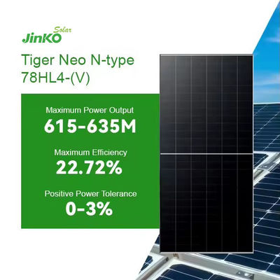 630w Jinko Solar Tiger Neo N-Type MBB 16BB TOPCON 78 Panneaux solaires mono à demi-cellules
