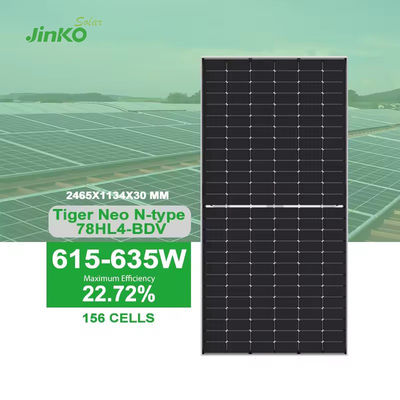 Kit complet 580 watts JINKO Panneaux solaires en double verre avec cadre en alliage d'aluminium anodisé
