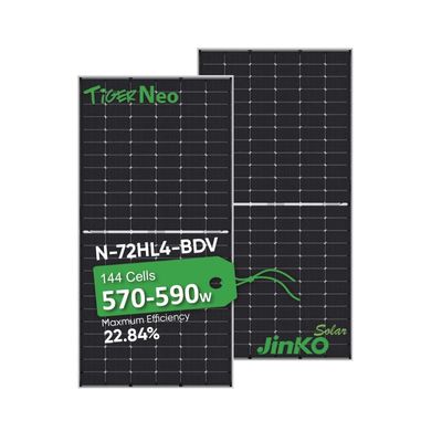 570W-590W Jinko Tiger Neo Module photovoltaïque à double face de classe N-type 72HL4-BDV