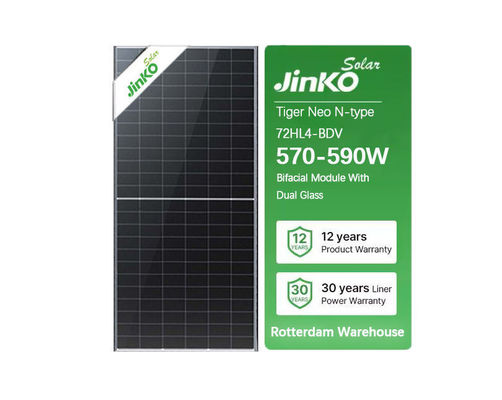 Panneau solaire Jinko 550w 570w 575w 580w 585w 590w 600w Bifacial Jinko Tiger Neo N-type 72HL4-BDV
