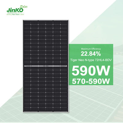 Panneaux solaires photovoltaïques de type Jinko Solar Tiger Neo N 590W 585W 580W 575W 570W pour le système solaire en réseau