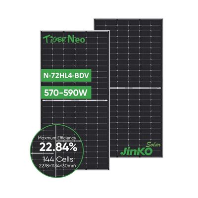 Jinko Solar 565-585W Tiger Neo Modules photovoltaïques de type N avec 144 cellules et tolérance de puissance