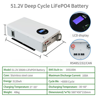 Powerwall 5kWh batterie au lithium pour la maison pour le système solaire de connexion au réseau hybride