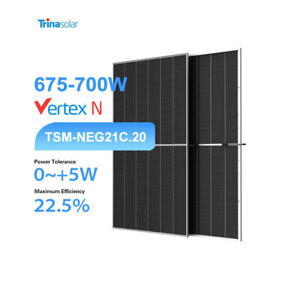 Série de panneaux solaires bifaciaux Trina Solar NEG21C.20 675W-700W pour le système d'énergie solaire