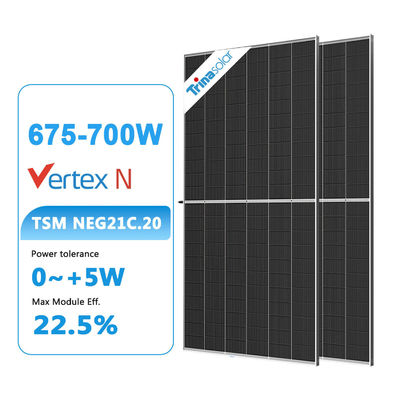 Panneau photovoltaïque bifacial TSM-NEG21C de 182 mm à demi-celle de type NEG 21C.20 675W 680W 690W 695W 700W.20