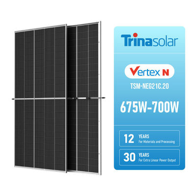 Panneau solaire monocristallin de type N 330W 395W avec cadre en alliage d'aluminium anodisé