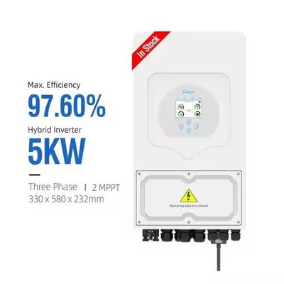 5KVA Deye SUN 5K SG03LP1 EU Système de stockage d'énergie solaire à domicile à phase unique 28/20,5kg