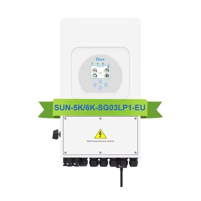 Fréquence de sortie 50/60Hz Deye SUN-3.6 5 6K-SG03LP1-EU Inverteur hybride solaire de 8 kW