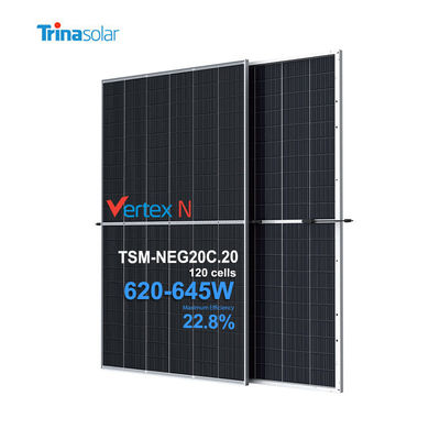 Module solaire de type Trina N Vertex Module photovoltaïque Panneaux solaires 620W 625W 630W 635W 640W 645W