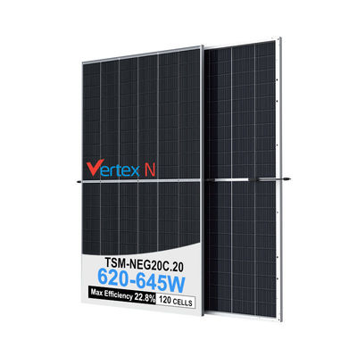 620W 625W 630W 635W 640W 645W Panneau solaire monocristallin à double verre de type N