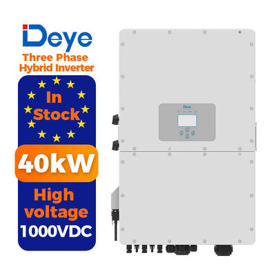 EU Warehouse 50kw Deye Sun-50k-sg01hp3-eu-bm4 Invertisseur hybride pour les systèmes à haute tension
