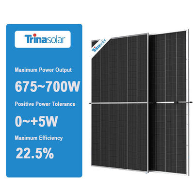 Panneau solaire Trina Vertex Type N 600W 650W 670W 700W Panneaux solaires bifaciaux pour projets