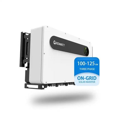 10 MPP Suiveurs sur le réseau Inverter Growatt MAX 100-125KTL3-X LV 180V-1000V Voltage d'entrée