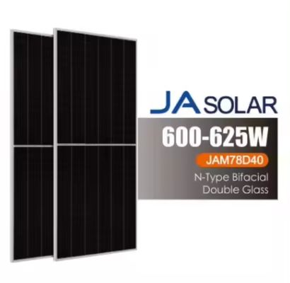 600-625W panneau solaire à demi-cellule et type PERC JA pour 2024 projet distribué à moindre coût