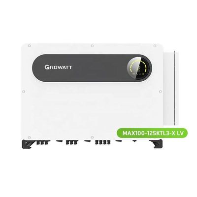 180V-1000V Voltage d'entrée Growatt MAX 125KTL3-X LV Inverseur à 3 phases pour le système solaire