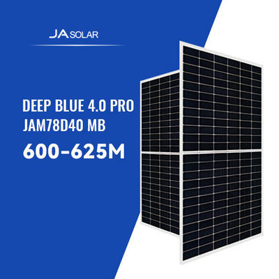 610W JA Mono MBB demi-cellule de type N Bifacial Double Glass PV Module Panneau solaire 4mm 2 IEC
