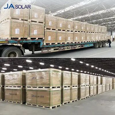 610W JA Mono MBB demi-cellule de type N Bifacial Double Glass PV Module Panneau solaire 4mm 2 IEC