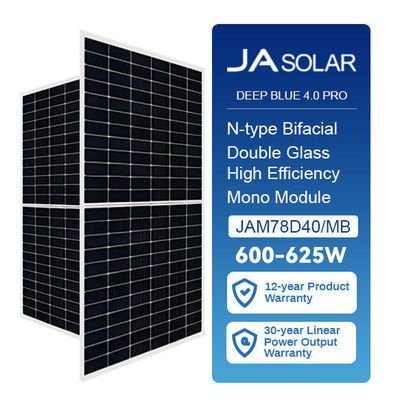 Panneau solaire bifacial double verre de 600 W JAM72D40LB 585W 590W 595W 605W avec câble 12AWG