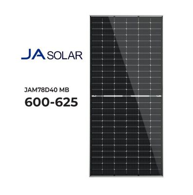 Panneaux solaires bifaciaux de type mono N à haute puissance JA à demi-cellule 144 cellules 600W panneaux photovoltaïques