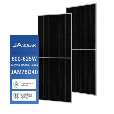 22Efficacité du panneau de 0,4% JA SOLAR Smart 600 watts Panneaux solaires bifaciaux en verre pour le désert