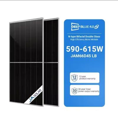 Panneau solaire à double vitre de type N 600W 605W 610W 615W 590W 595W Modules solaires photovoltaïques mono Topcon