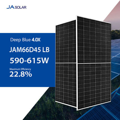 Module solaire bifacial de taille de cellule de 182 mmx182 mm avec vitre avant / vitre arrière de JA SOLAR