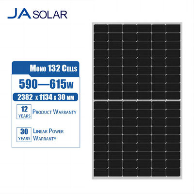 Module bifacial JA SOLAR pour vitres avant/verres arrière 2.0 mm/2.0 mm Meilleure demi-cellule